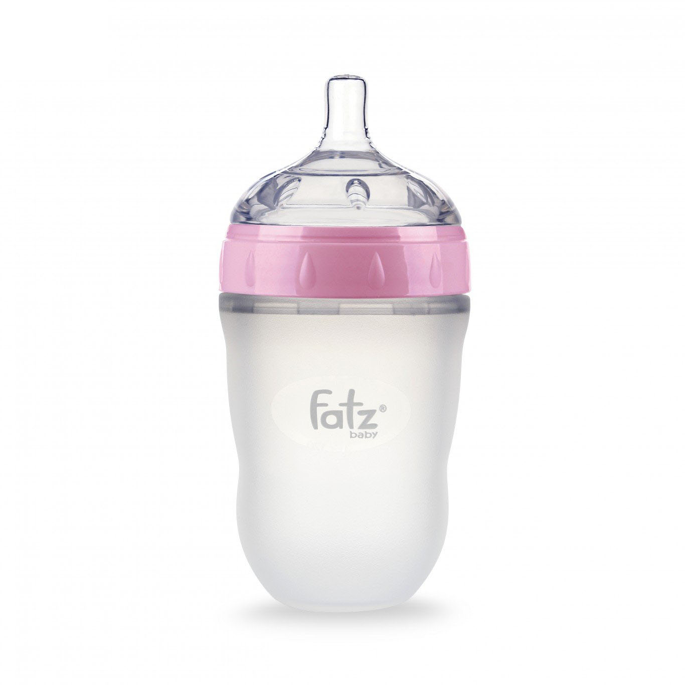 Bình sữa Silicon Fatz Baby 180ml - Màu Hồng